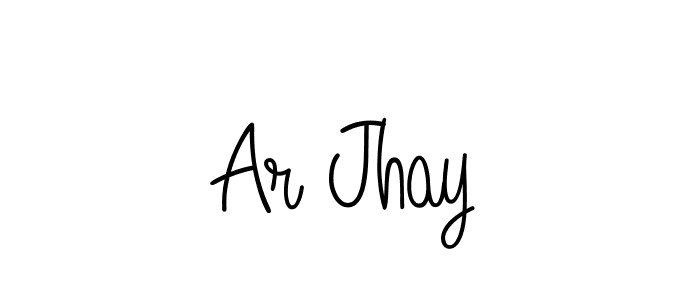 How to Draw Ar Jhay signature style? Angelique-Rose-font-FFP is a latest design signature styles for name Ar Jhay. Ar Jhay signature style 5 images and pictures png