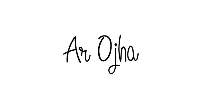 The best way (Angelique-Rose-font-FFP) to make a short signature is to pick only two or three words in your name. The name Ar Ojha include a total of six letters. For converting this name. Ar Ojha signature style 5 images and pictures png