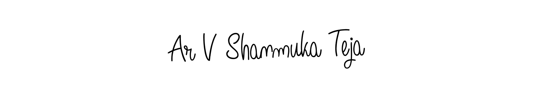 Use a signature maker to create a handwritten signature online. With this signature software, you can design (Angelique-Rose-font-FFP) your own signature for name Ar V Shanmuka Teja. Ar V Shanmuka Teja signature style 5 images and pictures png