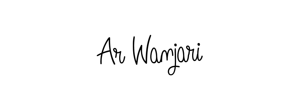 This is the best signature style for the Ar Wanjari name. Also you like these signature font (Angelique-Rose-font-FFP). Mix name signature. Ar Wanjari signature style 5 images and pictures png