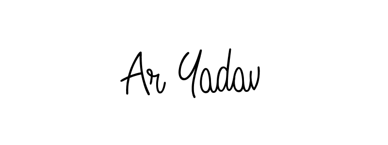 Design your own signature with our free online signature maker. With this signature software, you can create a handwritten (Angelique-Rose-font-FFP) signature for name Ar Yadav. Ar Yadav signature style 5 images and pictures png