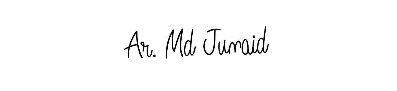 The best way (Angelique-Rose-font-FFP) to make a short signature is to pick only two or three words in your name. The name Ar. Md Junaid include a total of six letters. For converting this name. Ar. Md Junaid signature style 5 images and pictures png