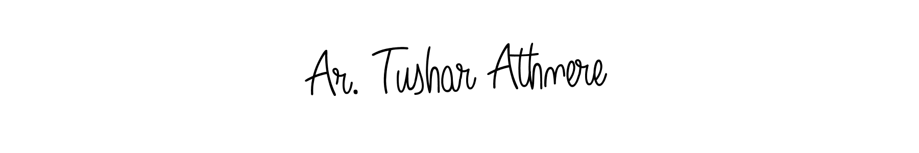 How to make Ar. Tushar Athnere name signature. Use Angelique-Rose-font-FFP style for creating short signs online. This is the latest handwritten sign. Ar. Tushar Athnere signature style 5 images and pictures png