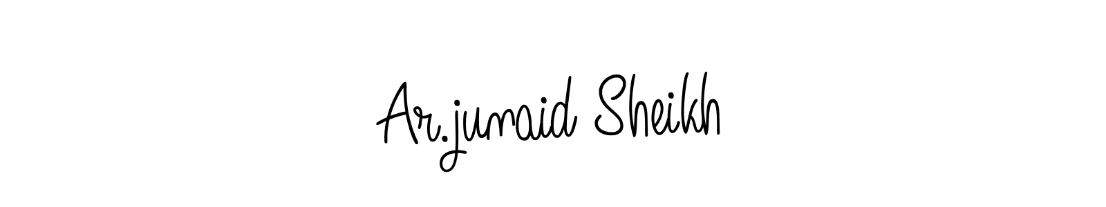 Make a beautiful signature design for name Ar.junaid Sheikh. With this signature (Angelique-Rose-font-FFP) style, you can create a handwritten signature for free. Ar.junaid Sheikh signature style 5 images and pictures png