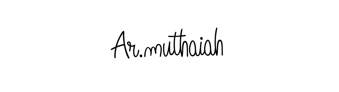 Create a beautiful signature design for name Ar.muthaiah. With this signature (Angelique-Rose-font-FFP) fonts, you can make a handwritten signature for free. Ar.muthaiah signature style 5 images and pictures png