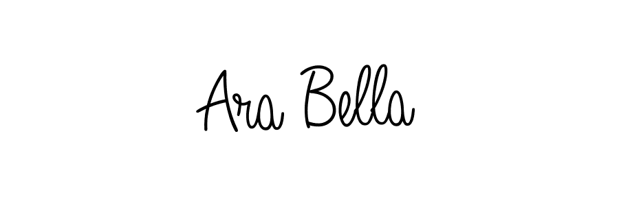 You should practise on your own different ways (Angelique-Rose-font-FFP) to write your name (Ara Bella) in signature. don't let someone else do it for you. Ara Bella signature style 5 images and pictures png