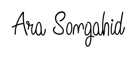 An effortless, minimalist signature concept for Ara Songahid using Angelique-Rose-font-FFP design. Clean lines that look great on any document. Ara Songahid signature style 5 images and pictures png