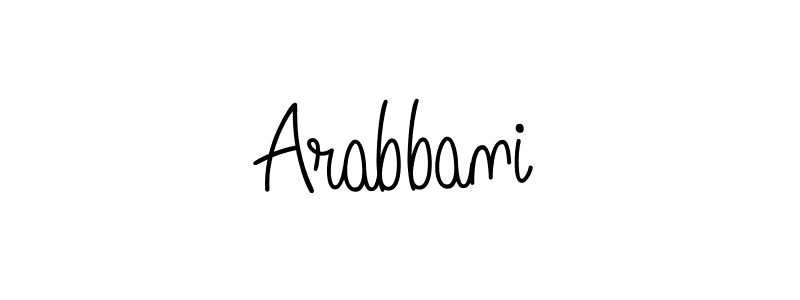 Use a signature maker to create a handwritten signature online. With this signature software, you can design (Angelique-Rose-font-FFP) your own signature for name Arabbani. Arabbani signature style 5 images and pictures png