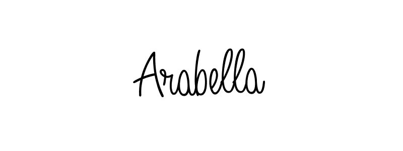 Arabella stylish signature style. Best Handwritten Sign (Angelique-Rose-font-FFP) for my name. Handwritten Signature Collection Ideas for my name Arabella. Arabella signature style 5 images and pictures png
