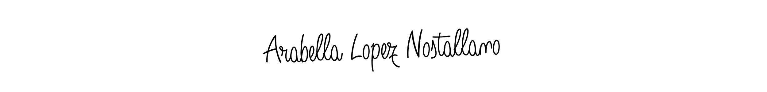 You can use this online signature creator to create a handwritten signature for the name Arabella Lopez Nostallano. This is the best online autograph maker. Arabella Lopez Nostallano signature style 5 images and pictures png