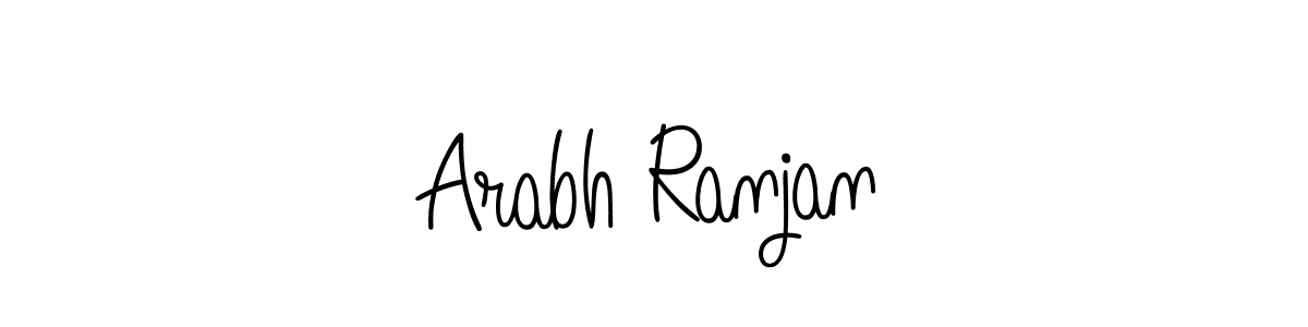 The best way (Angelique-Rose-font-FFP) to make a short signature is to pick only two or three words in your name. The name Arabh Ranjan include a total of six letters. For converting this name. Arabh Ranjan signature style 5 images and pictures png