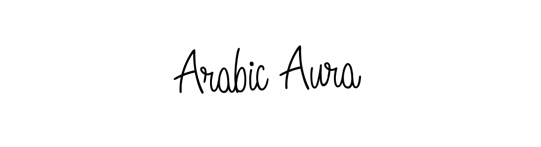 You should practise on your own different ways (Angelique-Rose-font-FFP) to write your name (Arabic Aura) in signature. don't let someone else do it for you. Arabic Aura signature style 5 images and pictures png