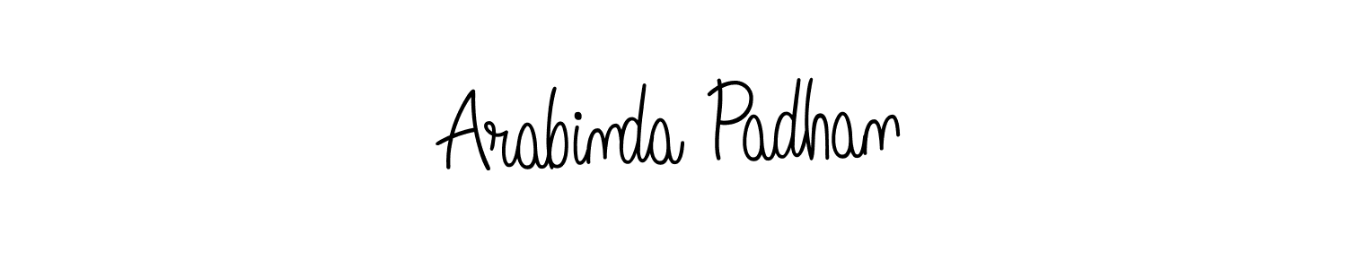 Create a beautiful signature design for name Arabinda Padhan. With this signature (Angelique-Rose-font-FFP) fonts, you can make a handwritten signature for free. Arabinda Padhan signature style 5 images and pictures png