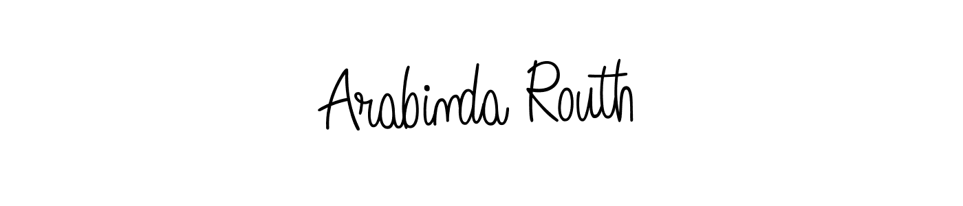 Use a signature maker to create a handwritten signature online. With this signature software, you can design (Angelique-Rose-font-FFP) your own signature for name Arabinda Routh. Arabinda Routh signature style 5 images and pictures png
