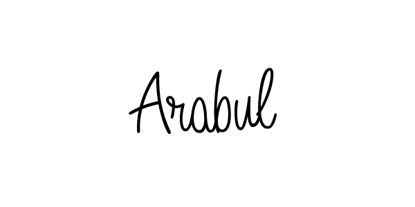 Design your own signature with our free online signature maker. With this signature software, you can create a handwritten (Angelique-Rose-font-FFP) signature for name Arabul. Arabul signature style 5 images and pictures png