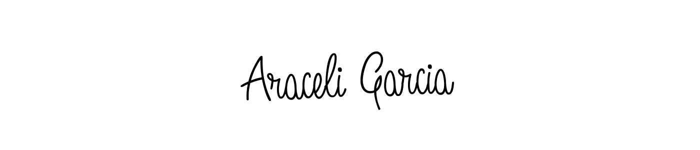 Design your own signature with our free online signature maker. With this signature software, you can create a handwritten (Angelique-Rose-font-FFP) signature for name Araceli Garcia. Araceli Garcia signature style 5 images and pictures png