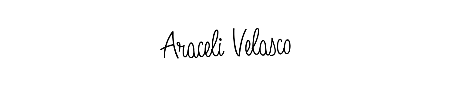 How to make Araceli Velasco name signature. Use Angelique-Rose-font-FFP style for creating short signs online. This is the latest handwritten sign. Araceli Velasco signature style 5 images and pictures png