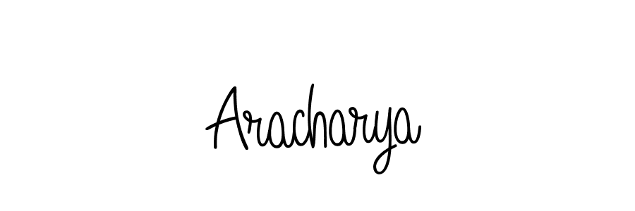 You should practise on your own different ways (Angelique-Rose-font-FFP) to write your name (Aracharya) in signature. don't let someone else do it for you. Aracharya signature style 5 images and pictures png