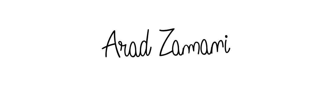 Arad Zamani stylish signature style. Best Handwritten Sign (Angelique-Rose-font-FFP) for my name. Handwritten Signature Collection Ideas for my name Arad Zamani. Arad Zamani signature style 5 images and pictures png