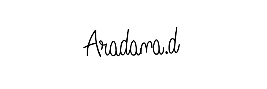 How to make Aradana.d name signature. Use Angelique-Rose-font-FFP style for creating short signs online. This is the latest handwritten sign. Aradana.d signature style 5 images and pictures png