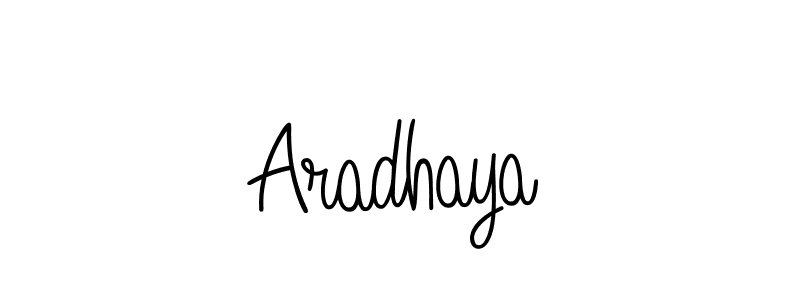 Use a signature maker to create a handwritten signature online. With this signature software, you can design (Angelique-Rose-font-FFP) your own signature for name Aradhaya. Aradhaya signature style 5 images and pictures png