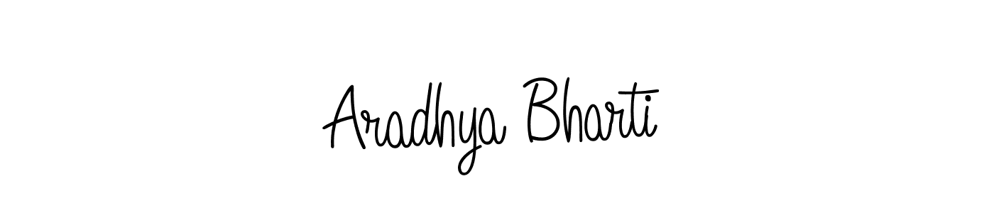 Create a beautiful signature design for name Aradhya Bharti. With this signature (Angelique-Rose-font-FFP) fonts, you can make a handwritten signature for free. Aradhya Bharti signature style 5 images and pictures png