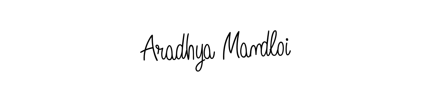 Aradhya Mandloi stylish signature style. Best Handwritten Sign (Angelique-Rose-font-FFP) for my name. Handwritten Signature Collection Ideas for my name Aradhya Mandloi. Aradhya Mandloi signature style 5 images and pictures png