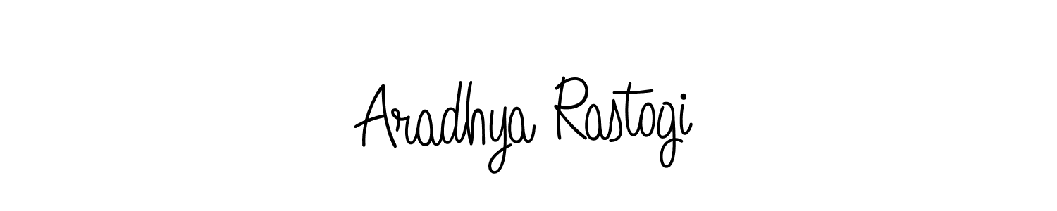 Make a beautiful signature design for name Aradhya Rastogi. With this signature (Angelique-Rose-font-FFP) style, you can create a handwritten signature for free. Aradhya Rastogi signature style 5 images and pictures png