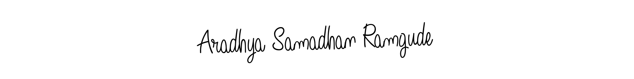 Create a beautiful signature design for name Aradhya Samadhan Ramgude. With this signature (Angelique-Rose-font-FFP) fonts, you can make a handwritten signature for free. Aradhya Samadhan Ramgude signature style 5 images and pictures png