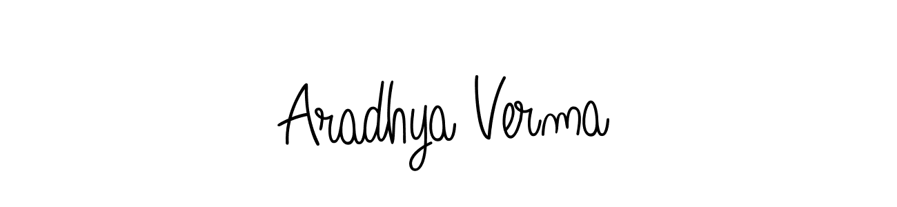 Design your own signature with our free online signature maker. With this signature software, you can create a handwritten (Angelique-Rose-font-FFP) signature for name Aradhya Verma. Aradhya Verma signature style 5 images and pictures png