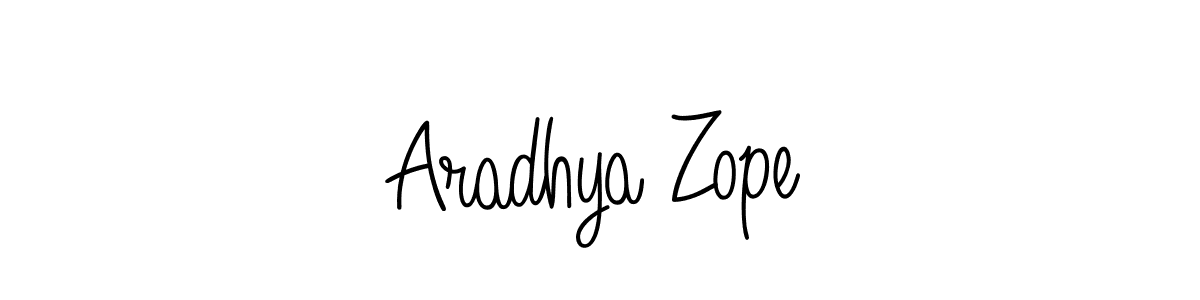 You should practise on your own different ways (Angelique-Rose-font-FFP) to write your name (Aradhya Zope) in signature. don't let someone else do it for you. Aradhya Zope signature style 5 images and pictures png