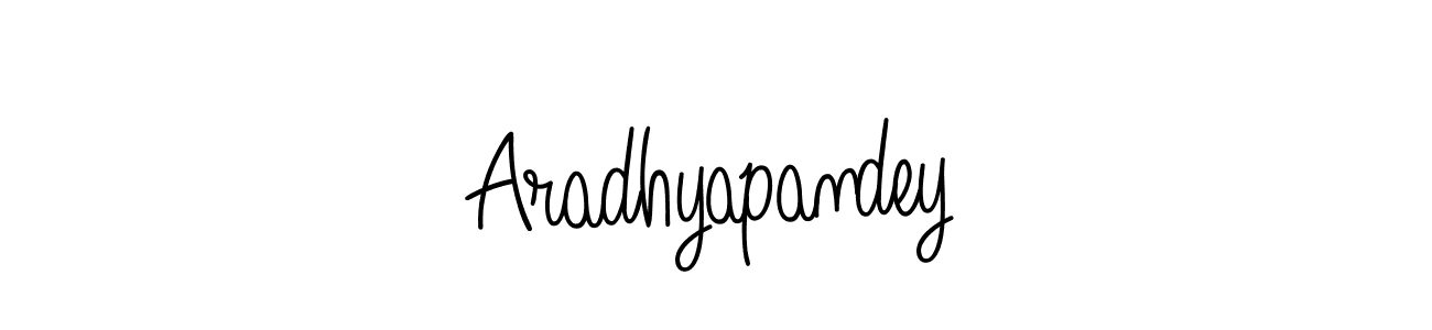 How to make Aradhyapandey name signature. Use Angelique-Rose-font-FFP style for creating short signs online. This is the latest handwritten sign. Aradhyapandey signature style 5 images and pictures png