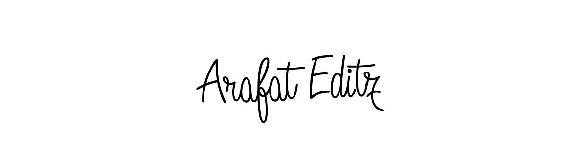 How to make Arafat Editz name signature. Use Angelique-Rose-font-FFP style for creating short signs online. This is the latest handwritten sign. Arafat Editz signature style 5 images and pictures png