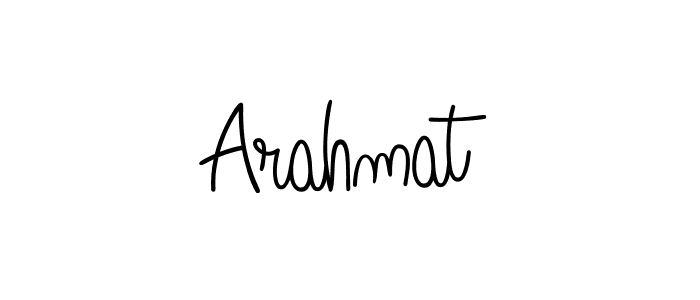 Make a beautiful signature design for name Arahmat. With this signature (Angelique-Rose-font-FFP) style, you can create a handwritten signature for free. Arahmat signature style 5 images and pictures png