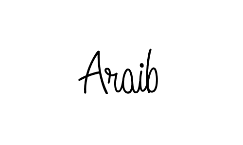 Araib stylish signature style. Best Handwritten Sign (Angelique-Rose-font-FFP) for my name. Handwritten Signature Collection Ideas for my name Araib. Araib signature style 5 images and pictures png