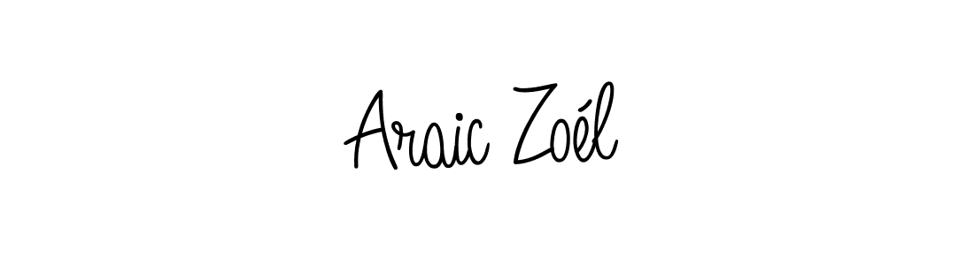 Make a beautiful signature design for name Araic Zoél. With this signature (Angelique-Rose-font-FFP) style, you can create a handwritten signature for free. Araic Zoél signature style 5 images and pictures png