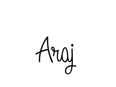 Araj stylish signature style. Best Handwritten Sign (Angelique-Rose-font-FFP) for my name. Handwritten Signature Collection Ideas for my name Araj. Araj signature style 5 images and pictures png