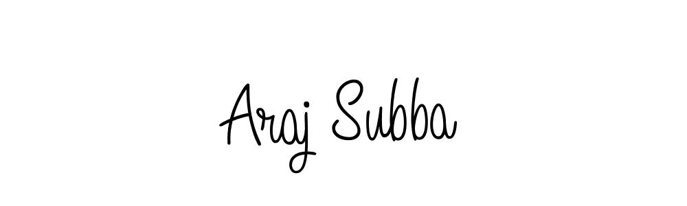 Araj Subba stylish signature style. Best Handwritten Sign (Angelique-Rose-font-FFP) for my name. Handwritten Signature Collection Ideas for my name Araj Subba. Araj Subba signature style 5 images and pictures png