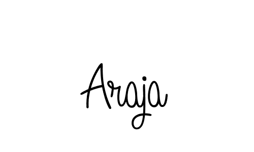 How to make Araja name signature. Use Angelique-Rose-font-FFP style for creating short signs online. This is the latest handwritten sign. Araja signature style 5 images and pictures png