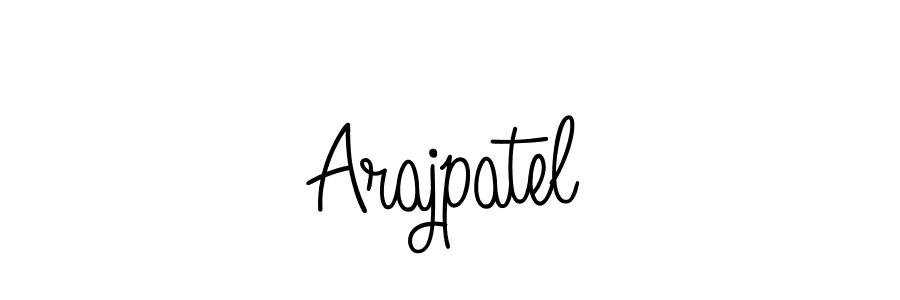 Use a signature maker to create a handwritten signature online. With this signature software, you can design (Angelique-Rose-font-FFP) your own signature for name Arajpatel. Arajpatel signature style 5 images and pictures png