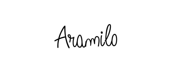 Use a signature maker to create a handwritten signature online. With this signature software, you can design (Angelique-Rose-font-FFP) your own signature for name Aramilo. Aramilo signature style 5 images and pictures png