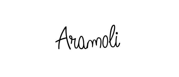 Use a signature maker to create a handwritten signature online. With this signature software, you can design (Angelique-Rose-font-FFP) your own signature for name Aramoli. Aramoli signature style 5 images and pictures png