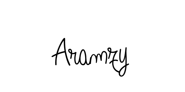 Use a signature maker to create a handwritten signature online. With this signature software, you can design (Angelique-Rose-font-FFP) your own signature for name Aramzy. Aramzy signature style 5 images and pictures png