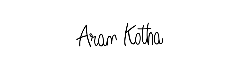 How to make Aran Kotha name signature. Use Angelique-Rose-font-FFP style for creating short signs online. This is the latest handwritten sign. Aran Kotha signature style 5 images and pictures png