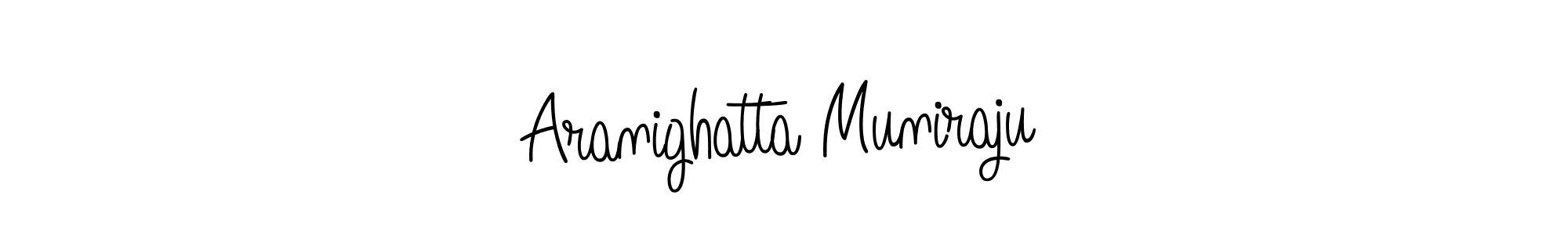 Make a beautiful signature design for name Aranighatta Muniraju. With this signature (Angelique-Rose-font-FFP) style, you can create a handwritten signature for free. Aranighatta Muniraju signature style 5 images and pictures png