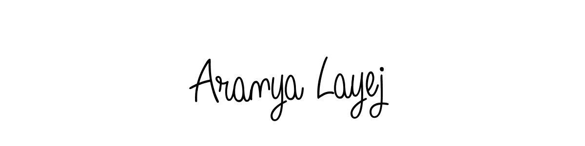 You should practise on your own different ways (Angelique-Rose-font-FFP) to write your name (Aranya Layej) in signature. don't let someone else do it for you. Aranya Layej signature style 5 images and pictures png