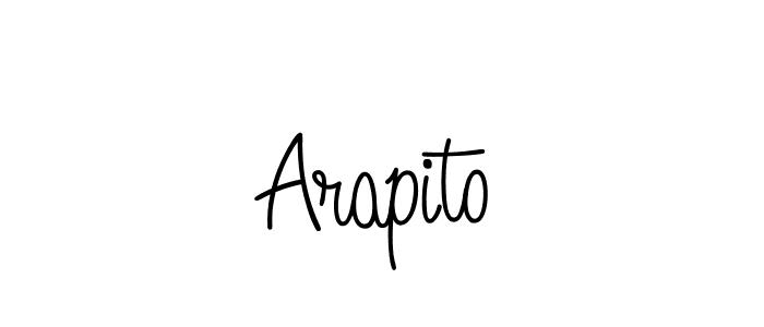 Design your own signature with our free online signature maker. With this signature software, you can create a handwritten (Angelique-Rose-font-FFP) signature for name Arapito. Arapito signature style 5 images and pictures png