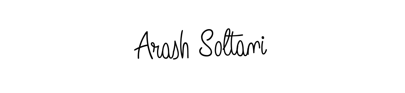Make a beautiful signature design for name Arash Soltani. With this signature (Angelique-Rose-font-FFP) style, you can create a handwritten signature for free. Arash Soltani signature style 5 images and pictures png