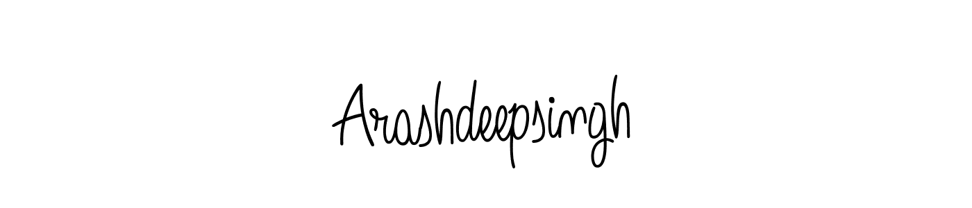 Use a signature maker to create a handwritten signature online. With this signature software, you can design (Angelique-Rose-font-FFP) your own signature for name Arashdeepsingh. Arashdeepsingh signature style 5 images and pictures png