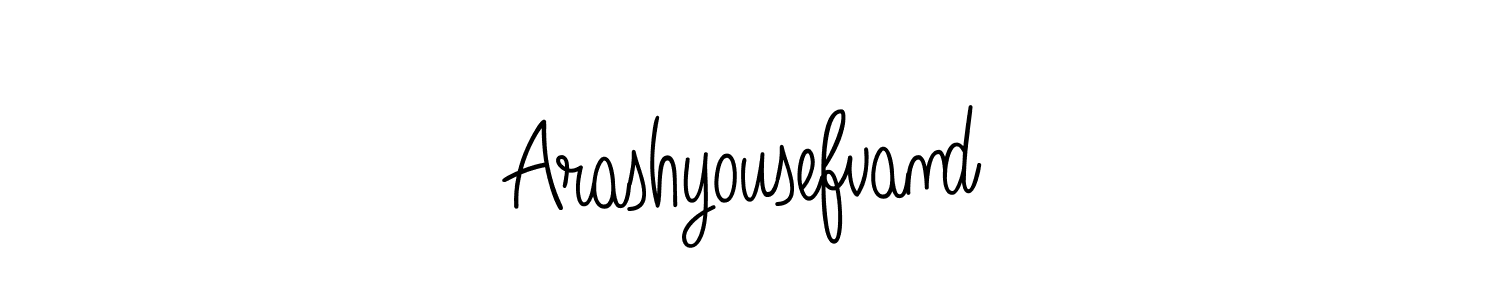 Use a signature maker to create a handwritten signature online. With this signature software, you can design (Angelique-Rose-font-FFP) your own signature for name Arashyousefvand. Arashyousefvand signature style 5 images and pictures png
